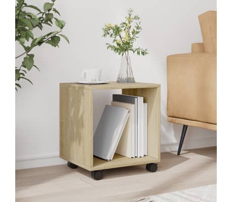 vidaXL Dulap cu roți, stejar sonoma, 37x33x42,5 cm, lemn prelucrat