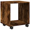 vidaXL ratastel kapp, suitsutatud tamm, 37x33x42,5 cm, tehispuit