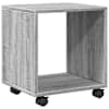 vidaXL ratastel kapp, hall Sonoma tamm, 37x33x42,5 cm, tehispuit