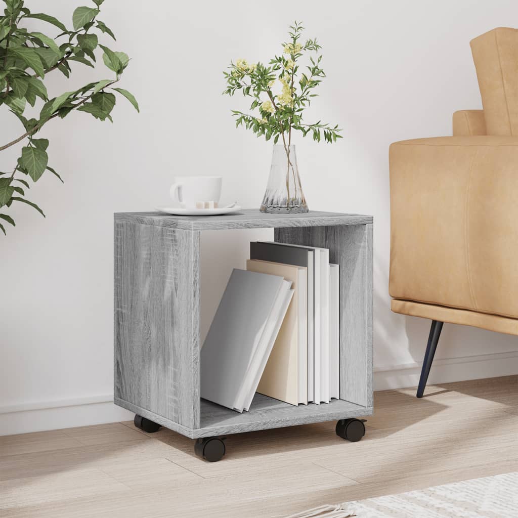 vidaXL Rolkast 37x33x42,5 cm bewerkt hout grijs sonoma eiken kleurig afbeelding