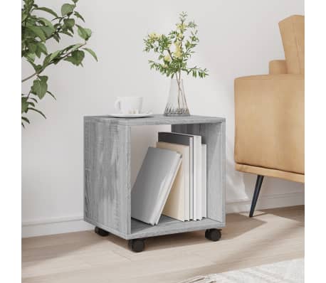 vidaXL Skříňka na kolečkách šedá sonoma 37x33x42,5 cm kompozitní dřevo