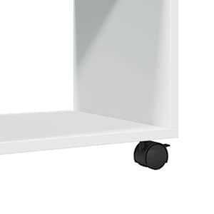 Skříňka na kolečkách bílá 72 x 33 x 42,5 cm kompozitní dřevo - obrázek 8