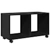 vidaXL ratastel kapp, must, 72x33x42,5 cm, tehispuit