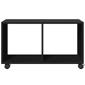 Skříňka na kolečkách černá 72 x 33 x 42,5 cm kompozitní dřevo - obrázek 5