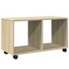 vidaXL ratastel kapp, Sonoma tamm, 72x33x42,5 cm, tehispuit