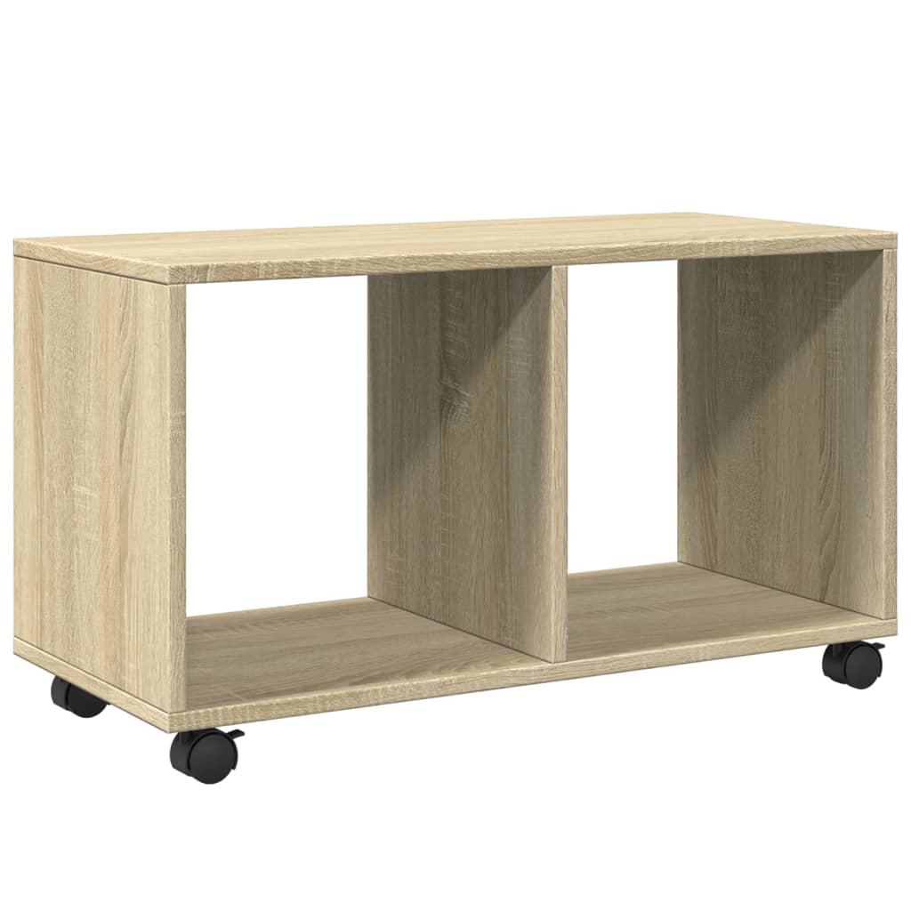 vidaXL Skříňka na kolečkách dub sonoma 72x33x42,5 cm kompozitní dřevo