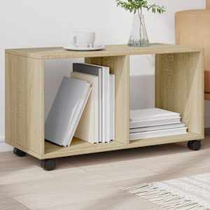 Skříňka na kolečkách dub sonoma 72x33x42,5 cm kompozitní dřevo - obrázek 1