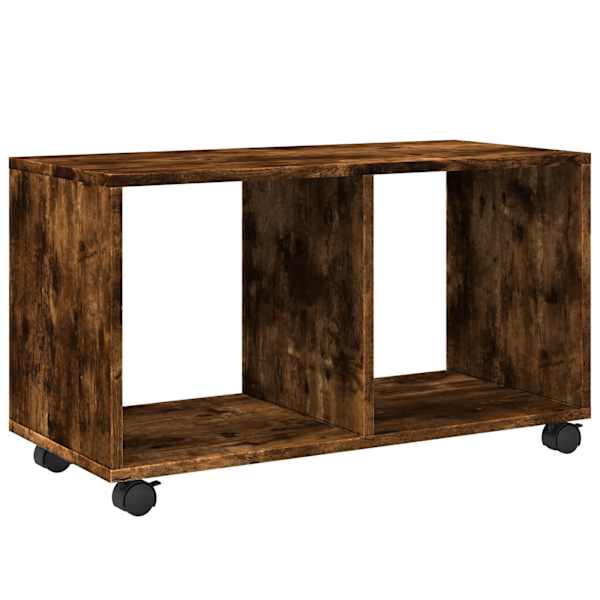 vidaXL ratastel kapp, suitsutatud tamm, 72x33x42,5 cm, tehispuit