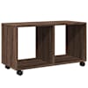 vidaXL ratastel kapp, pruun tamm, 72x33x42,5 cm, tehispuit