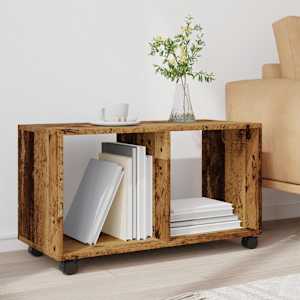 Skříňka na kolečkách old wood 72x33x42,5 cm kompozitní dřevo - obrázek 3