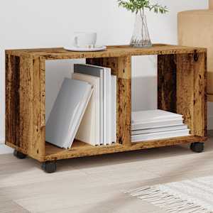 Skříňka na kolečkách old wood 72x33x42,5 cm kompozitní dřevo - obrázek 1