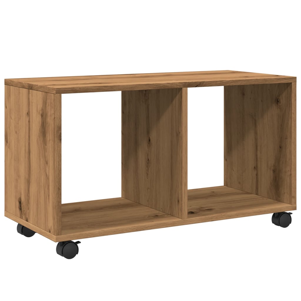 vidaXL Skříňka na kolečkách dub artisan 72x33x42,5 cm kompozitní dřevo