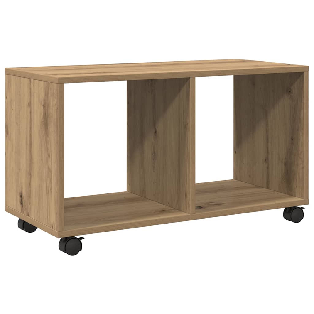 vidaXL Skříňka na kolečkách dub artisan 72x33x42,5 cm kompozitní dřevo
