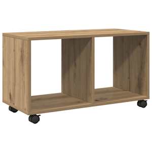 Skříňka na kolečkách dub artisan 72x33x42,5 cm kompozitní dřevo - obrázek 2