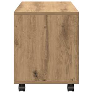 Skříňka na kolečkách dub artisan 72x33x42,5 cm kompozitní dřevo - obrázek 6