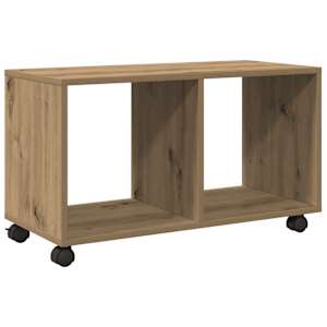 Skříňka na kolečkách dub artisan 72x33x42,5 cm kompozitní dřevo - obrázek 7