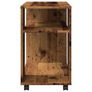 Odkládací stolek na kolečkách old wood 70x35x60 cm kompozit - obrázek 6
