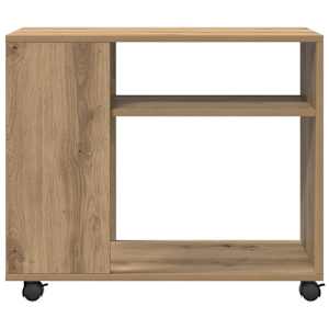 Odkládací stolek na kolečkách dub artisan 70x35x60 cm kompozit - obrázek 4