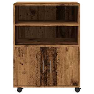 Skříňka na kolečkách old wood 60x48x81 cm kompozitní dřevo - obrázek 4