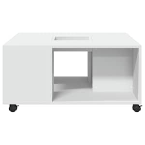 Konferenční stolek bílý 80 x 80 x 40 cm kompozitní dřevo - obrázek 4