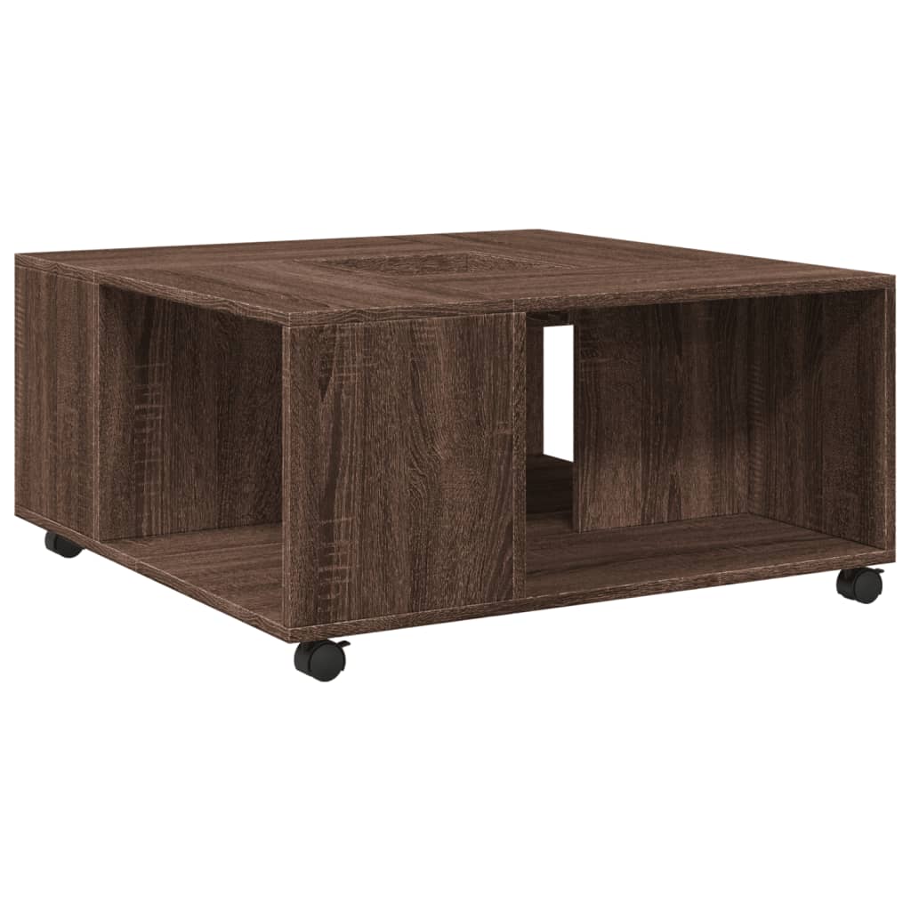 vidaXL Konferenční stolek hnědý dub 80 x 80 x 40 cm kompozitní dřevo