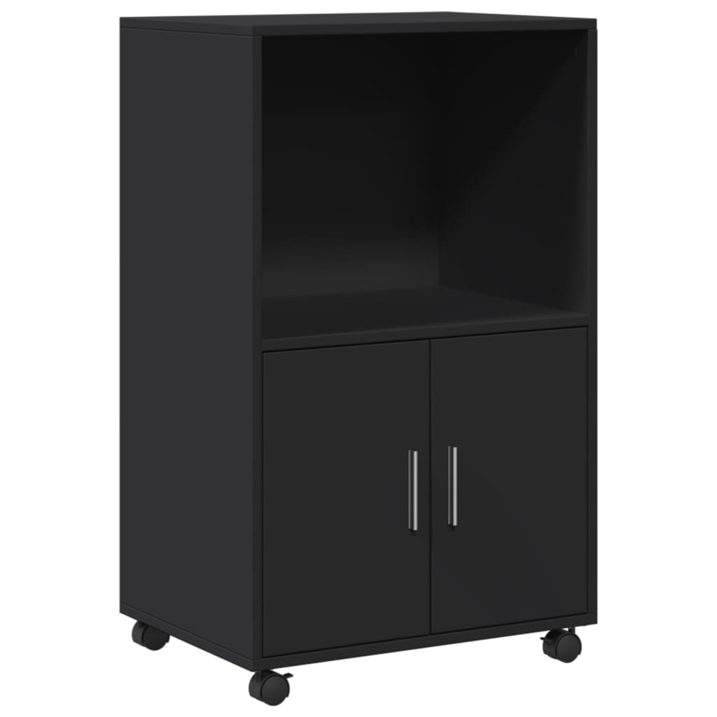 Thumbnail - vidaXL Rollschrank Schwarz 55x40x91 cm Holzwerkstoff