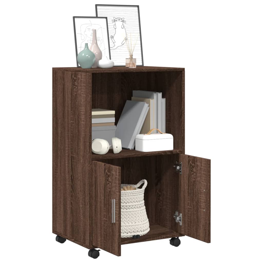 Thumbnail - vidaXL Rollschrank Braun Eichen-Optik 55x40x91 cm Holzwerkstoff
