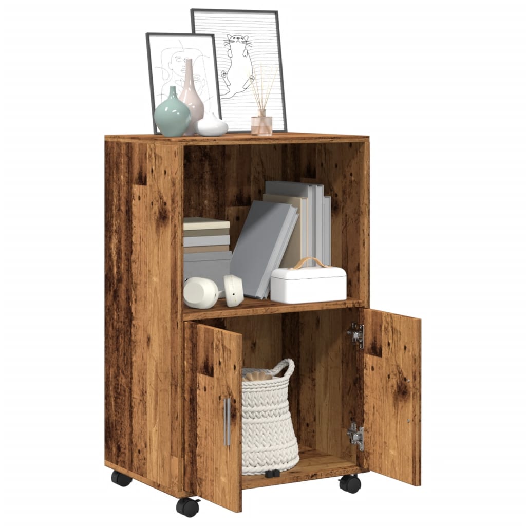 Thumbnail - vidaXL Rollschrank Altholz-Optik 55x40x91 cm Holzwerkstoff