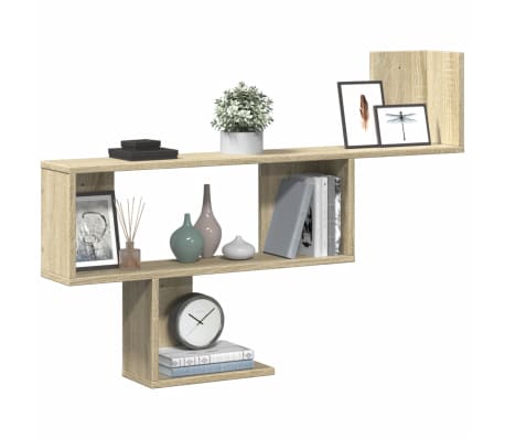 vidaXL sonoma tölgy színű szerelt fa fali polc 100 x 15 x 70 cm