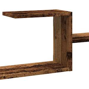 Nástěnná police old wood 104 x 15 x 49 cm kompozitní dřevo - obrázek 8