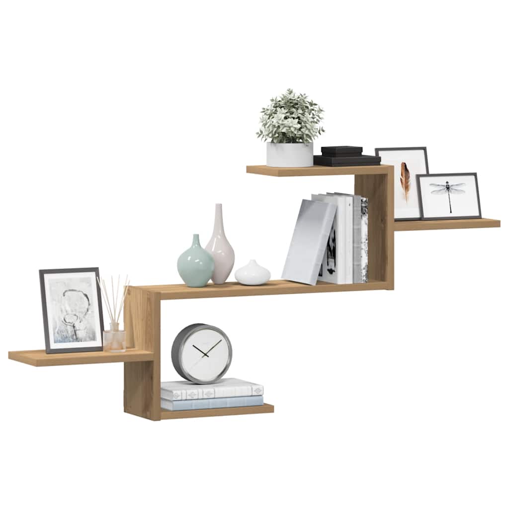 Thumbnail - vidaXL Wandregal Artisan-Eiche 104x15x49 cm Holzwerkstoff