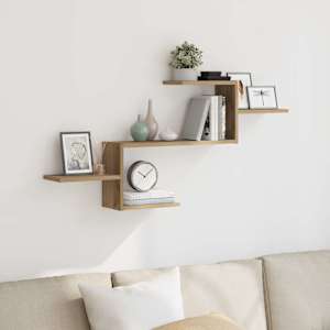 Stenska polica artisan hrast 104x15x49 cm inženirski les