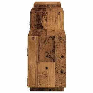 Nástěnná police old wood 129 x 18 x 42 cm kompozitní dřevo - obrázek 5
