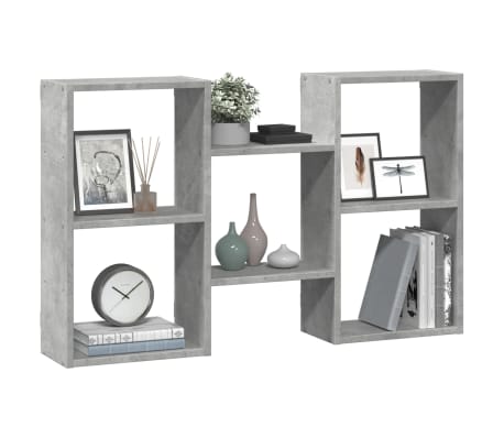 vidaXL seinariiul, betoonhall, 96x18x60 cm, tehispuit