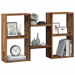 vidaXL Prateleira parede 96x18x60cm derivados de madeira madeira velha