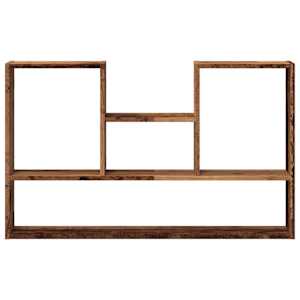 Nástěnná police old wood 99 x 15 x 60 cm kompozitní dřevo - obrázek 4