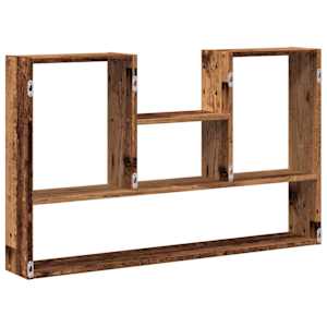 Nástěnná police old wood 99 x 15 x 60 cm kompozitní dřevo - obrázek 6