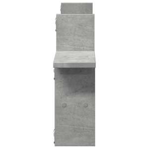 Nástěnné police 2 ks betonově šedé 38x12x38 cm kompozitní dřevo - obrázek 6