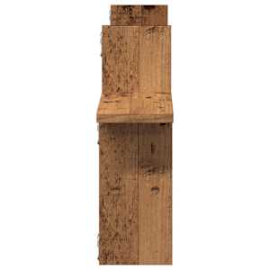 Nástěnné police 2 ks old wood 38 x 12 x 38 cm kompozitní dřevo - obrázek 6