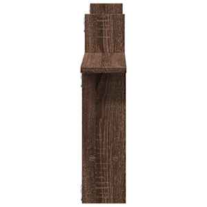 Nástěnné police 2 ks hnědý dub 50x12x50 cm kompozitní dřevo - obrázek 6