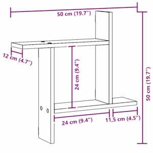 Stojany na rostliny 2 ks dub artisan 50 x 12 x 50 cm kompozit - obrázek 12