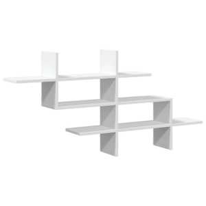 vidaXL seinariiul, valge, 124,5x18x60,5 cm, tehispuit
