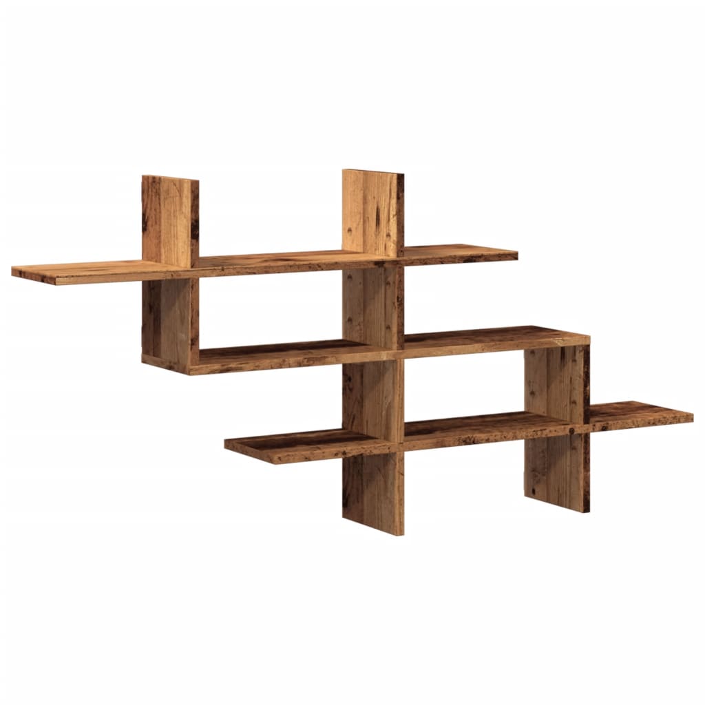 vidaXL Nástěnná police old wood 124,5 x 18 x 60,5 cm kompozitní dřevo