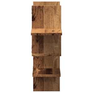 Nástěnná police old wood 124,5 x 18 x 60,5 cm kompozitní dřevo - obrázek 5