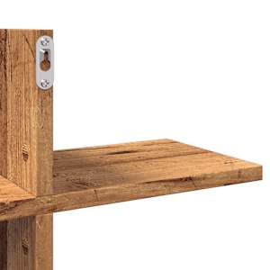 Nástěnná police old wood 124,5 x 18 x 60,5 cm kompozitní dřevo - obrázek 8