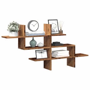 Stenska polica starinski les 124,5x18x60,5 cm inženirski les