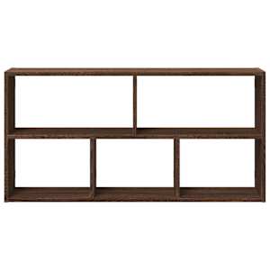 Nástěnná police hnědý dub 100 x 25 x 50 cm kompozitní dřevo - obrázek 4