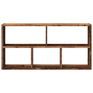 Nástěnná police old wood 100 x 25 x 50 cm kompozitní dřevo - obrázek 4