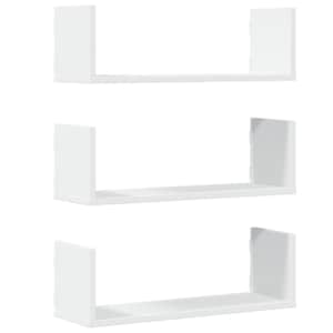 vidaXL seinariiulid 3 tk, valge, 58 x 18 x 18 cm, tehispuit