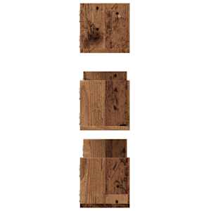 Nástěnné police 3 ks old wood 58 x 18 x 18 cm kompozitní dřevo - obrázek 5